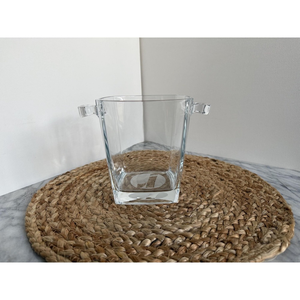 Vintage French Art Deco-style glass ice bucket
